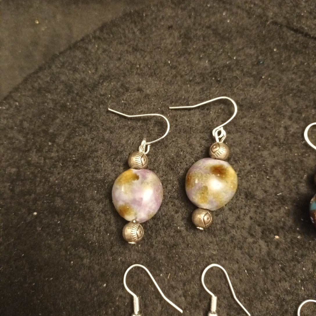 Handmade Earrings. Pairs Of Earrings For Pierced Ears. Hoop Dangle Bundle Joblot