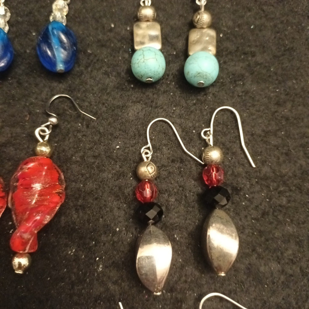 Earrings Bundle Pairs Of Earrings For Pierced Ears. Hoop Dangle Bundle Joblot