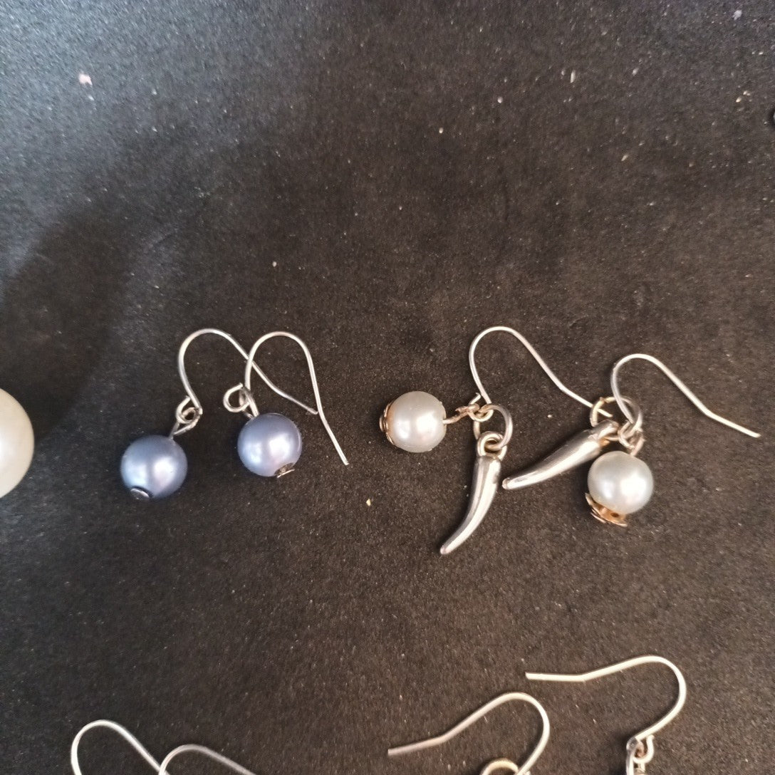 Earrings. Pairs Of Earrings For Pierced Ears. Hoop Dangle. Bundle Joblot
