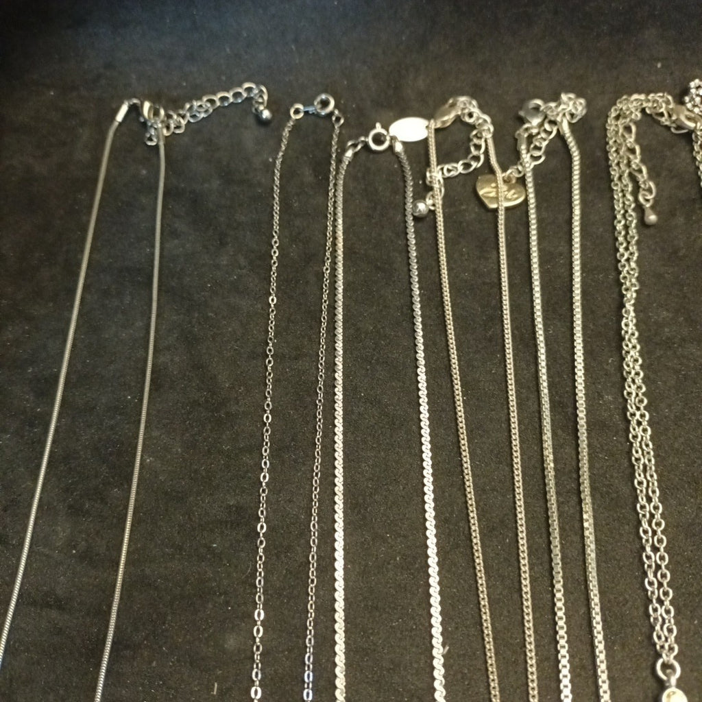 Silver Tone Costume Jewellery  Necklaces Bracelets Bundle Joblot 