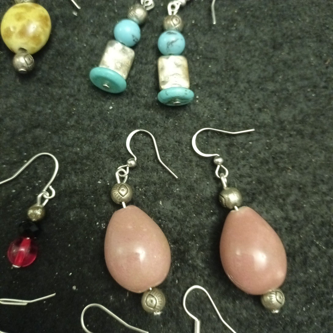 Earrings Bundle Pairs Of Earrings For Pierced Ears. Hoop Dangle Bundle Joblot