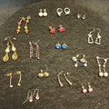 Earrings. Pairs Of Earrings For Pierced Ears. Hoop Dangle. Studs Bundle Joblot