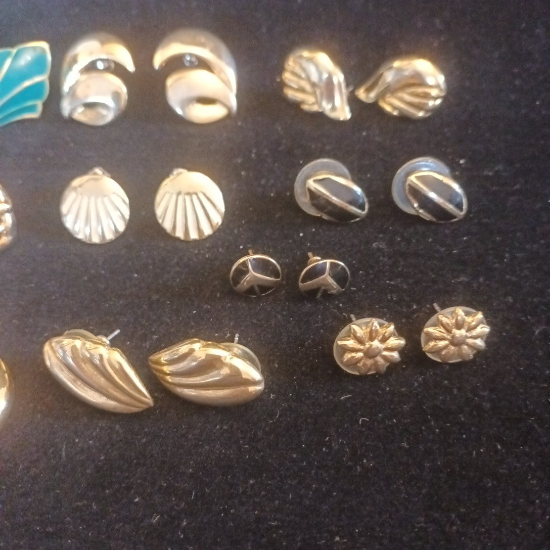 Earrings Bundle Gold Tone Earrings For Pierced Ears