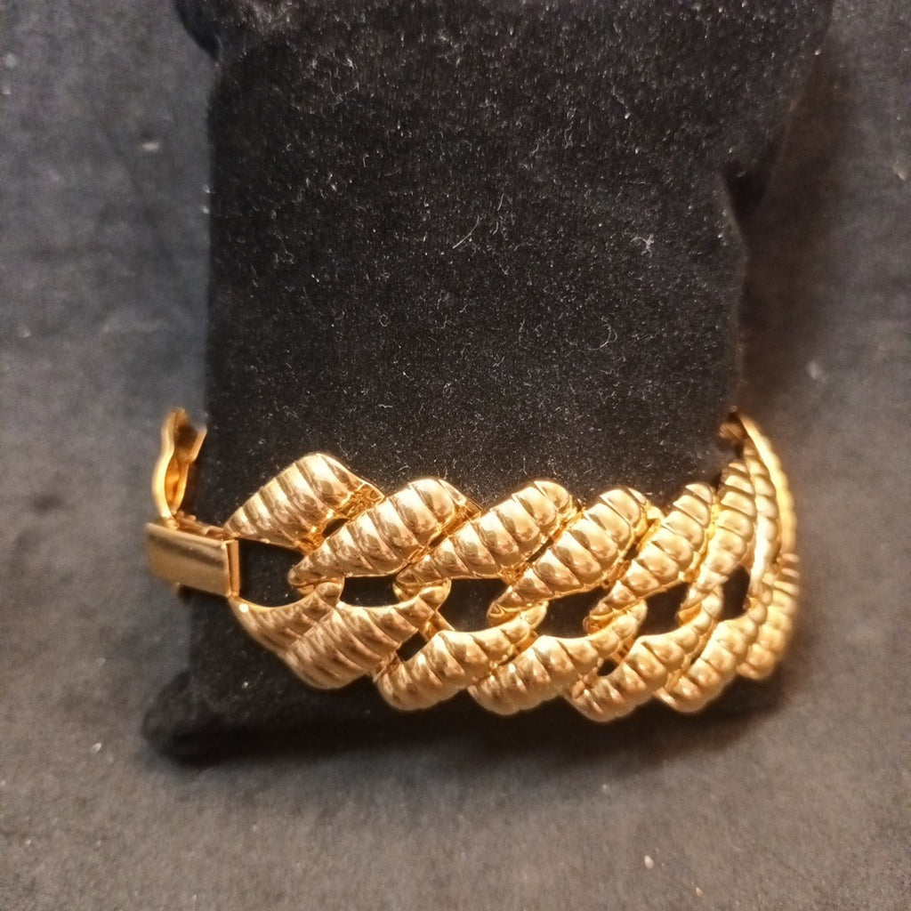 Napier Gold Tone Statement Bracelet 
