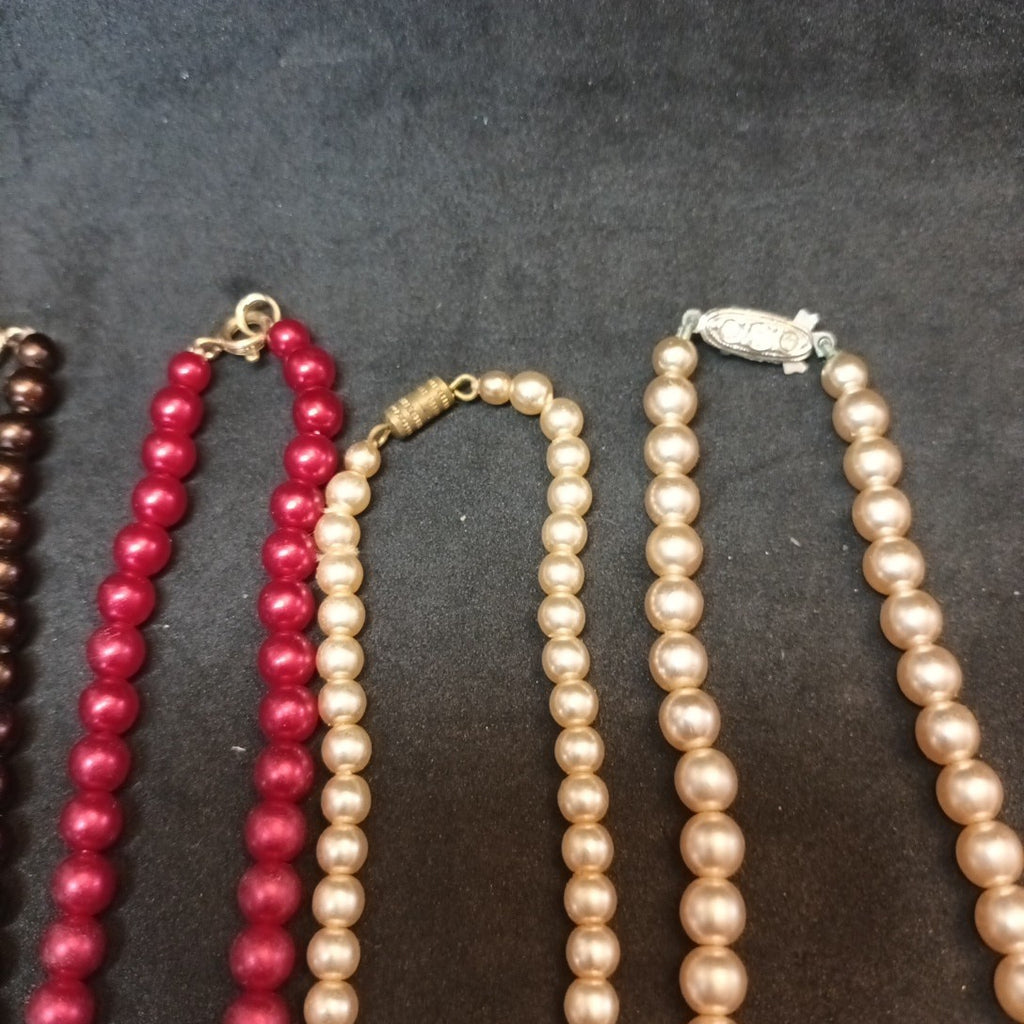 Faux Pearls Bundle Of Necklaces