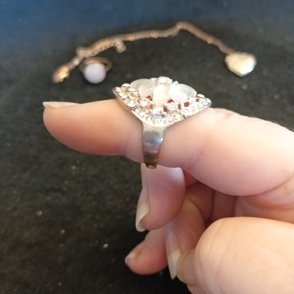 Rose Gold Tone Jewellery Necklace Bracelets Earrings And Earrings Mixed Lot