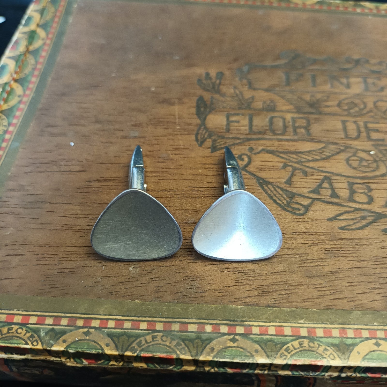 Cufflinks and Tie Pins mixed lot. Silver Tone.