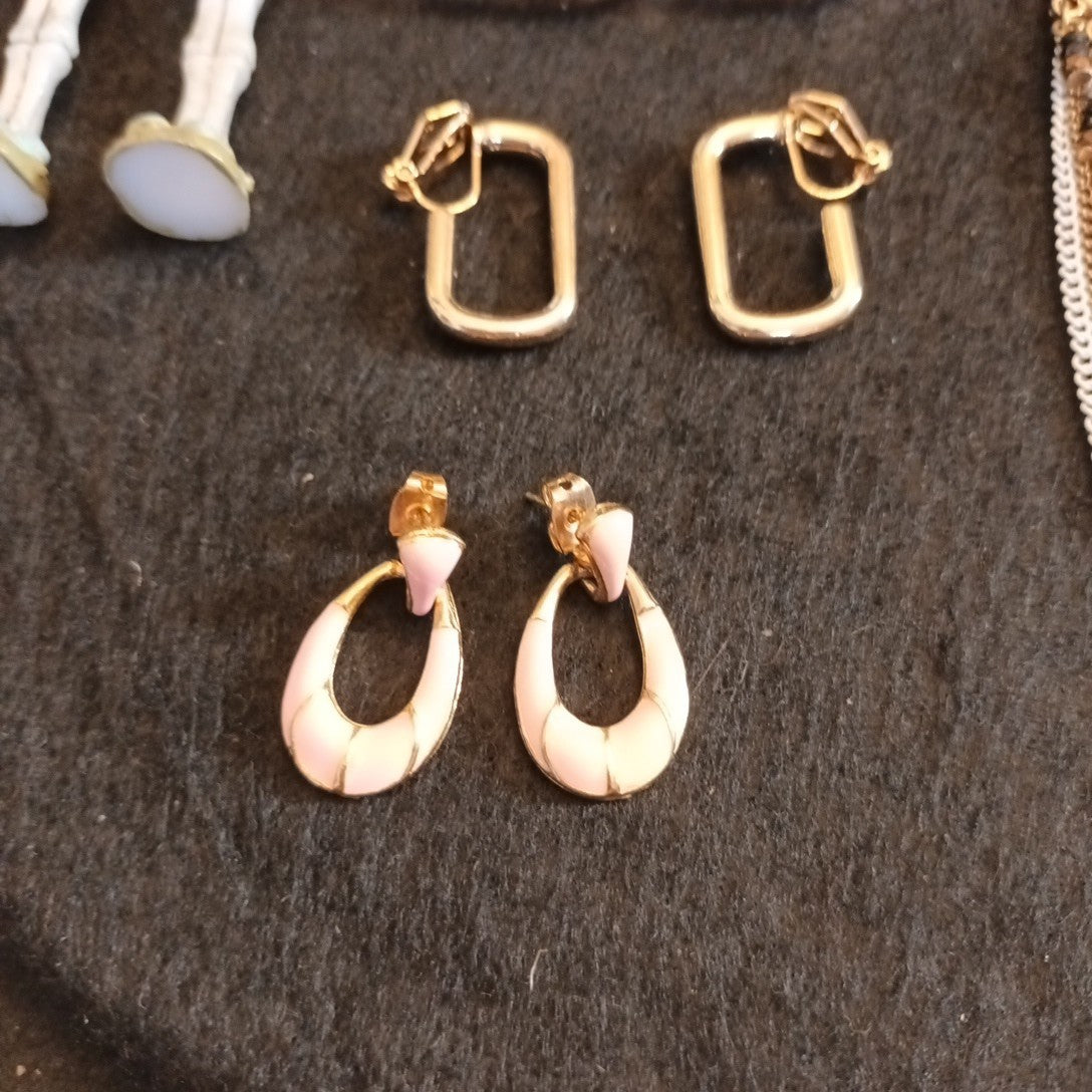 Earrings. Pairs Of Earrings For Pierced Ears. Hoop Dangle. Bundle Joblot