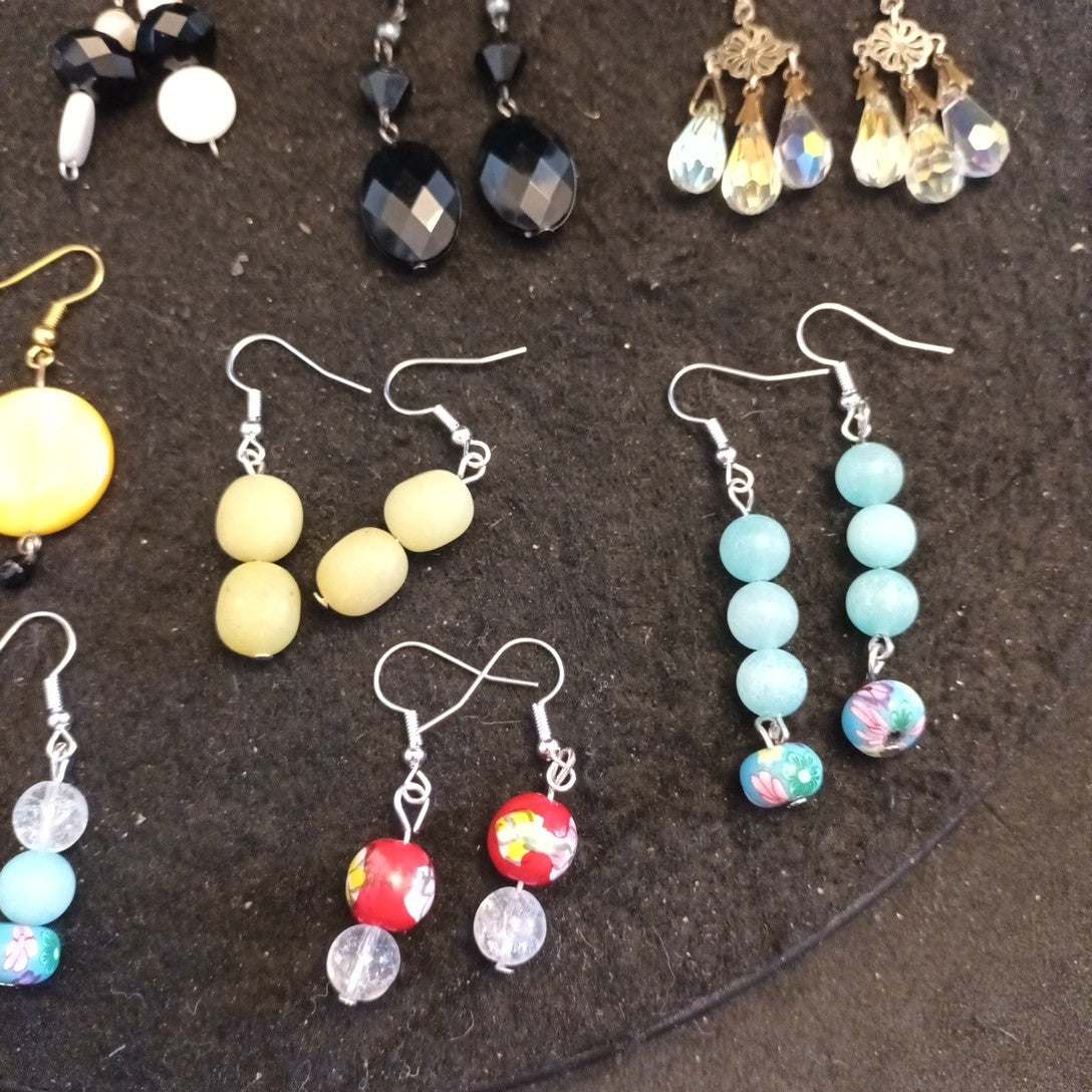 Earrings. Pairs Of Earrings For Pierced Ears. Hoop Dangle. Bundle Joblot