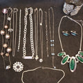 Silver Tone Costume Jewellery  Necklaces Bracelets Bundle Joblot 
