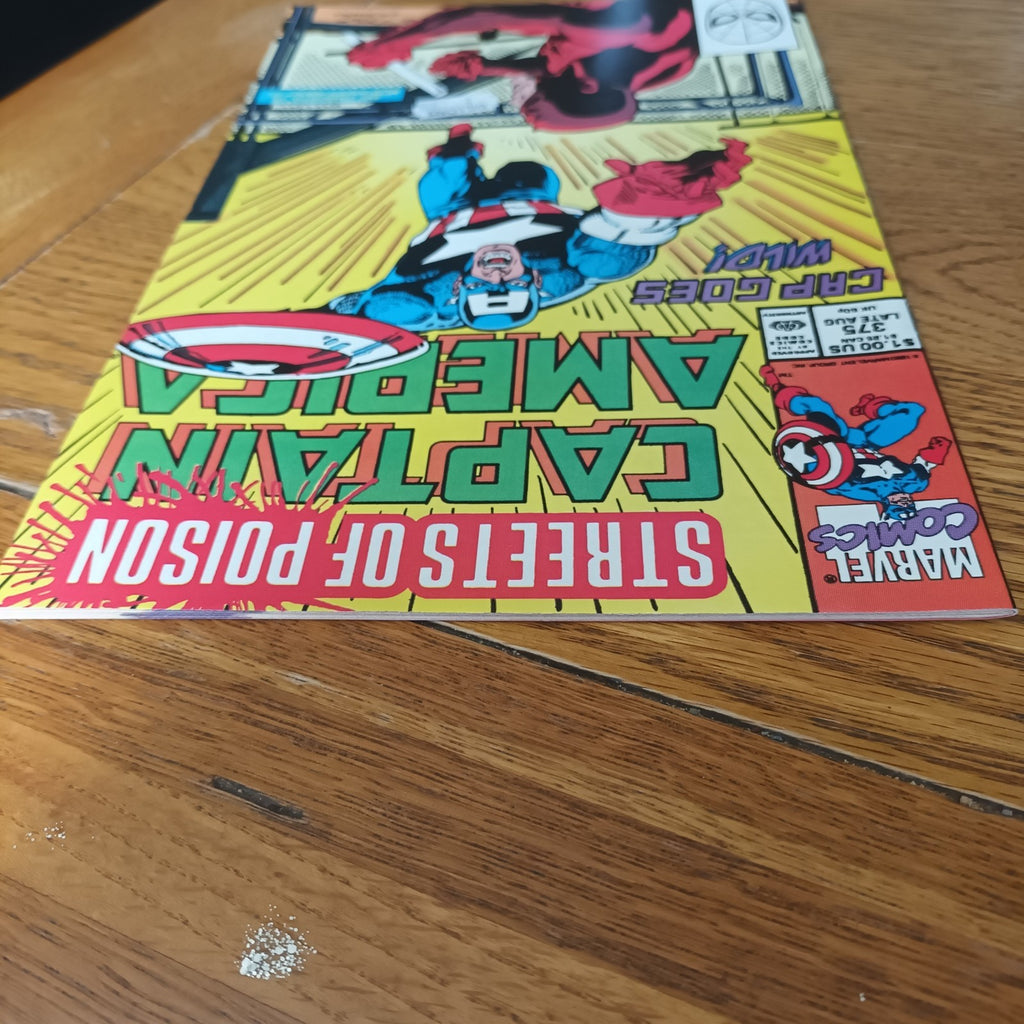Captain America (1st Series) #375 (Newsstand) FN; Marvel | Streets of Poison