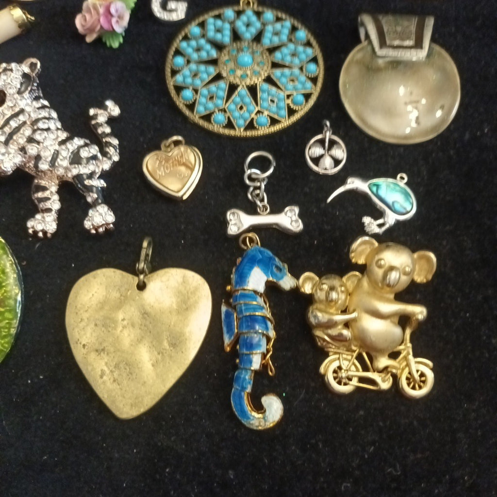 Joblot Bundle Of Pendants Mixed Lot Costume Jewellery