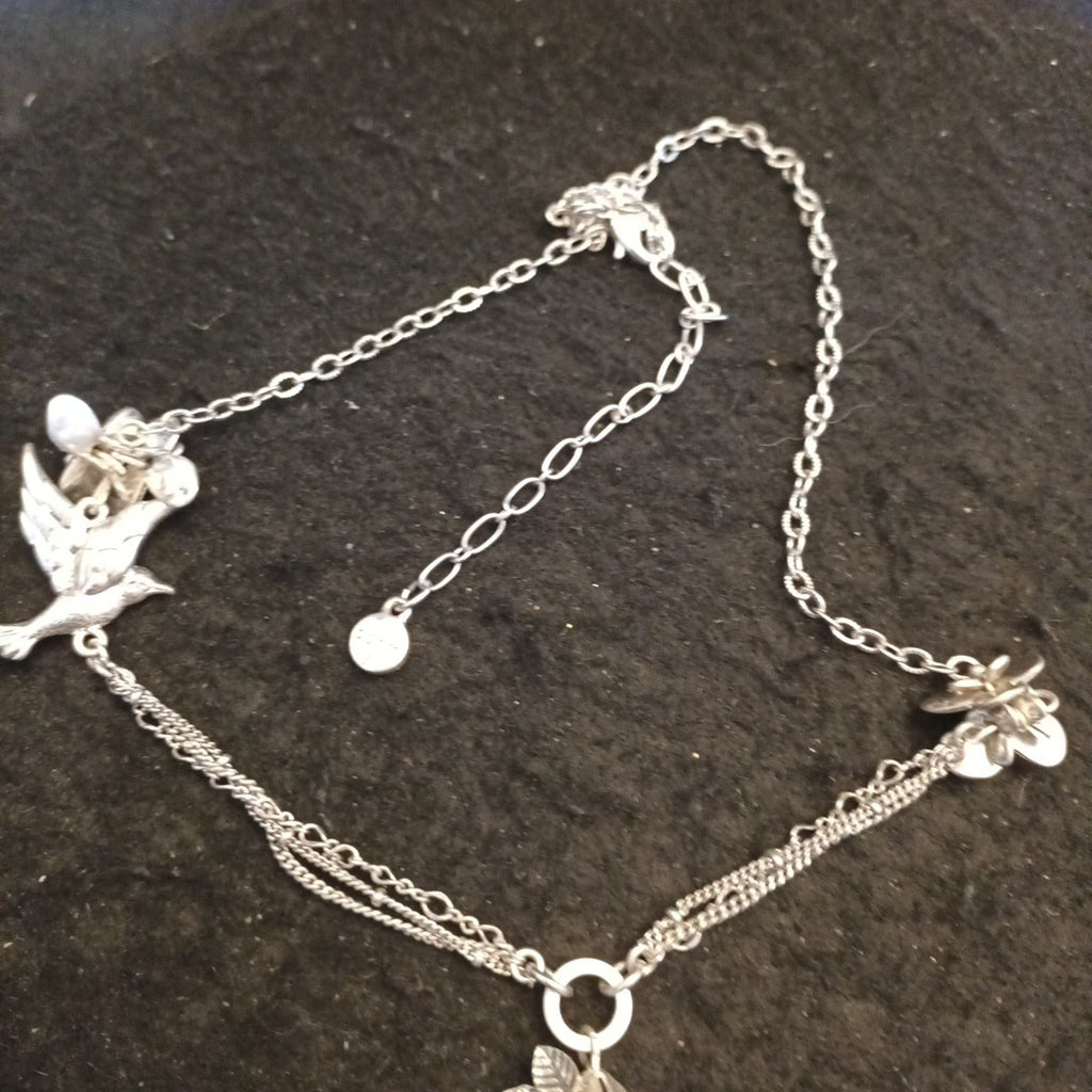 Bohm Silver Tone Necklace With Pendant