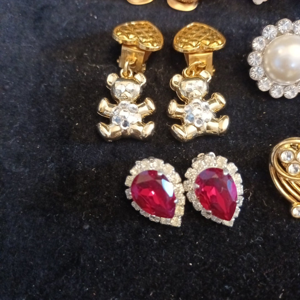 Clip On Earrings. Costume Jewellery Bundle