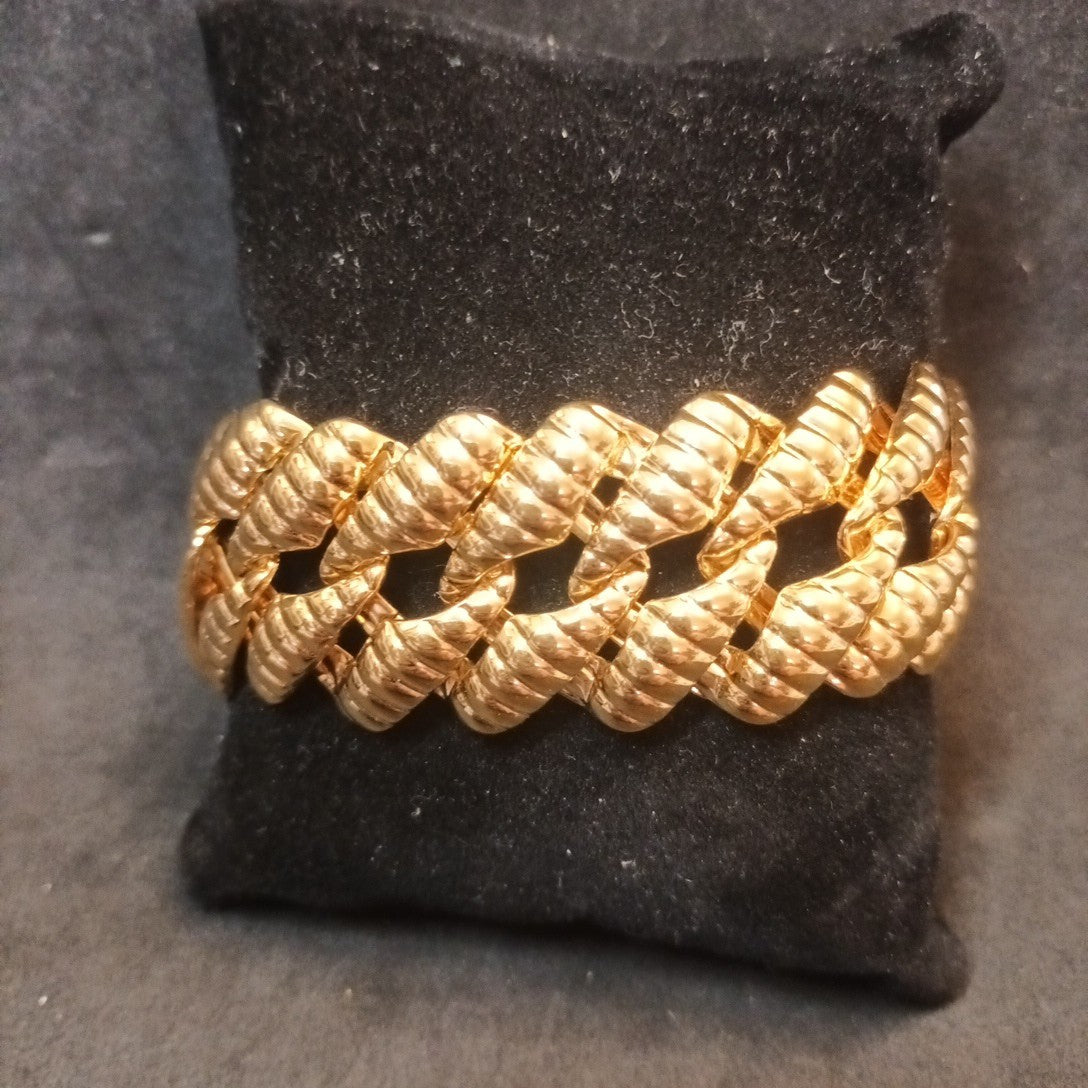 Napier Gold Tone Statement Bracelet 