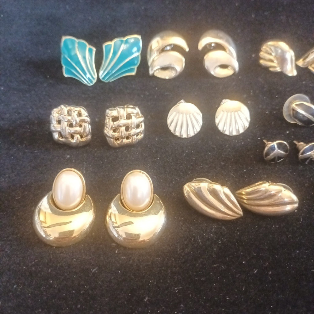 Earrings Bundle Gold Tone Earrings For Pierced Ears