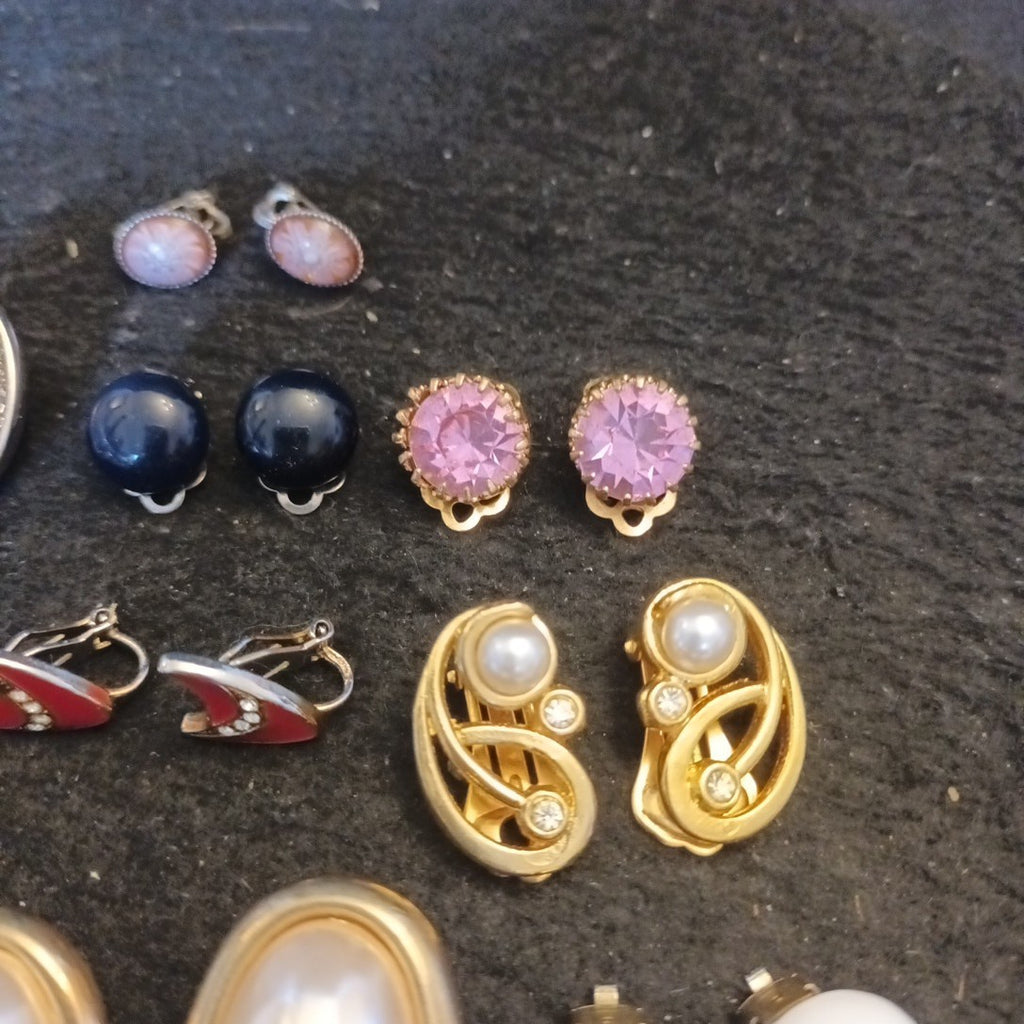 Clip On Earrings. Costume Jewellery Bundle