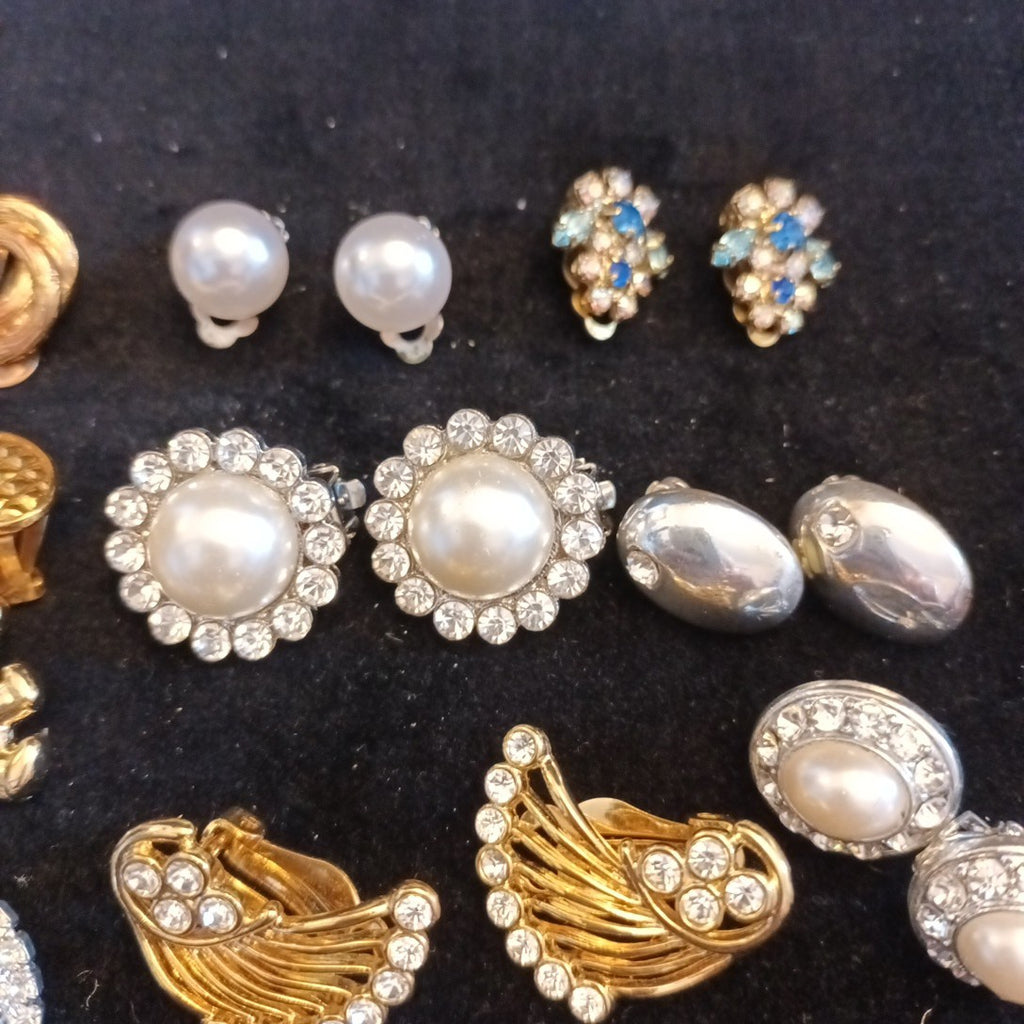 Clip On Earrings. Costume Jewellery Bundle