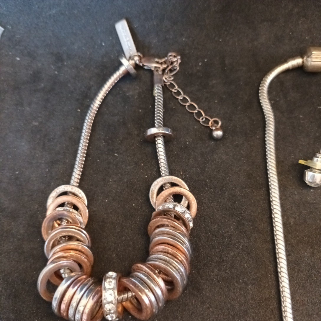 Silver Tone Costume Jewellery  Necklaces Bracelets Bundle Joblot 