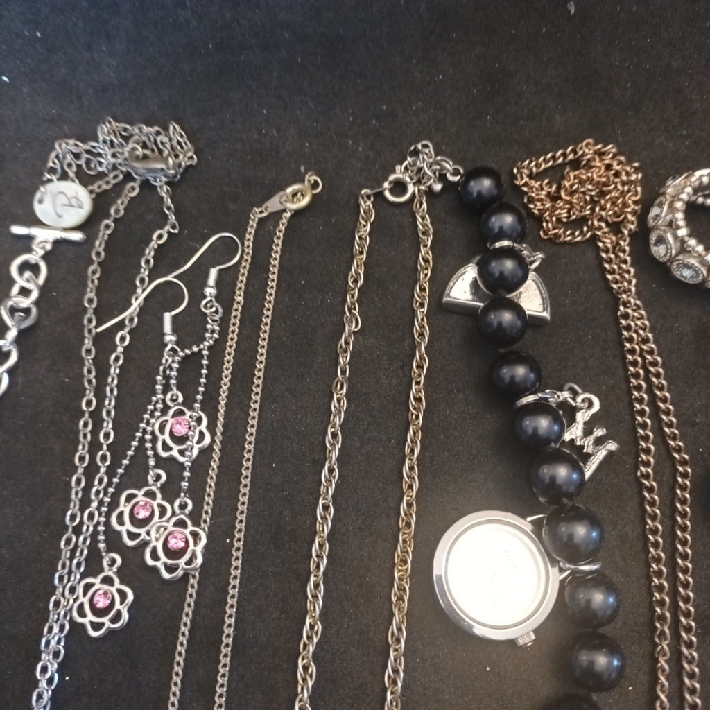 Costume Jewellery Necklaces Bracelets Bundle Joblot Glass Gem Stones Ceramic