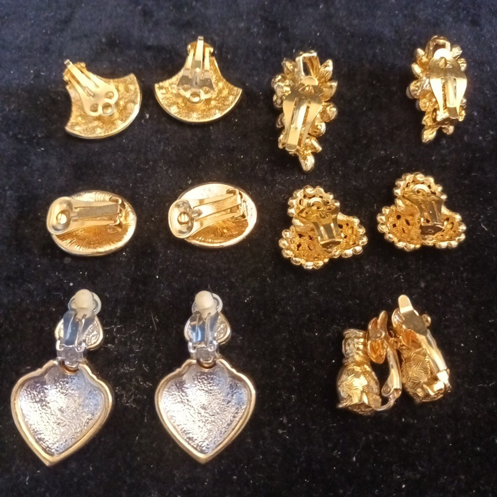 Clip On Earrings. Costume Jewellery Bundle