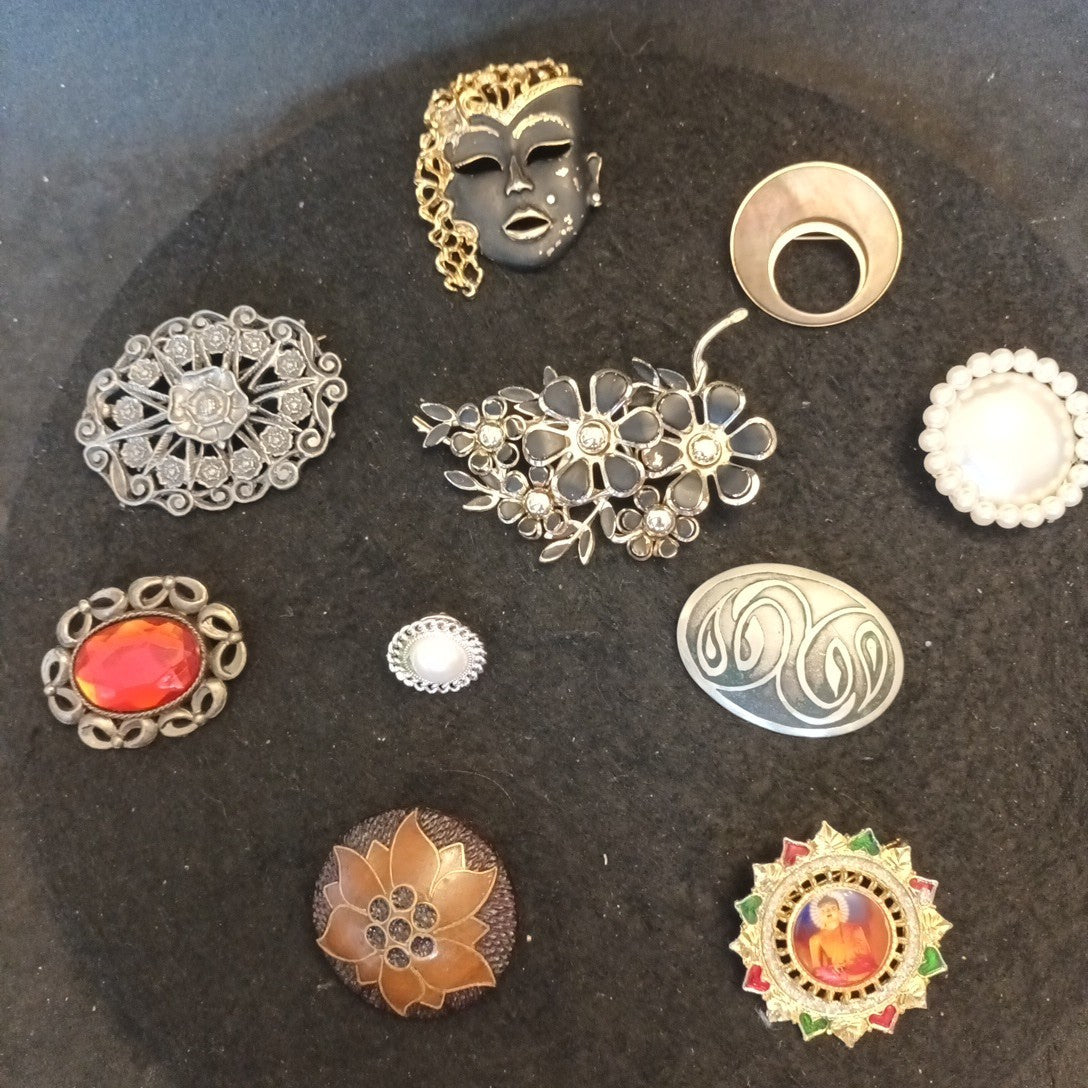 Brooch Bundle Costume Jewellery Brooches Mixed Lot