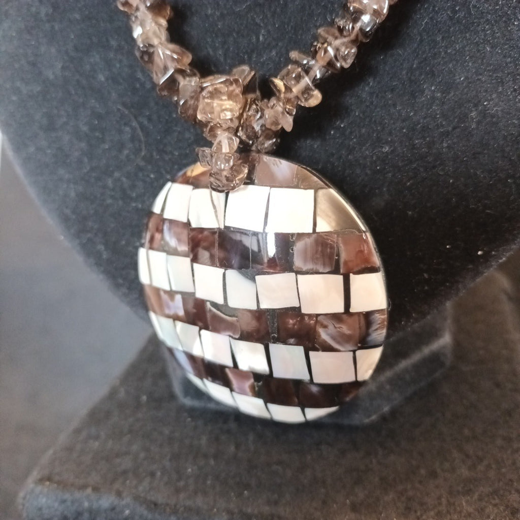 East Gemstone Necklace With Large Pendant