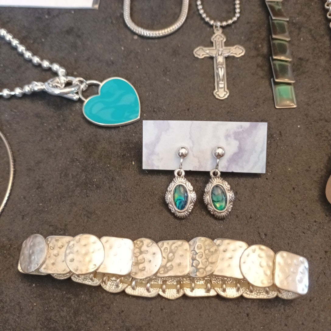 Silver Tone Costume Jewellery  Necklaces Bracelets Bundle Joblot 