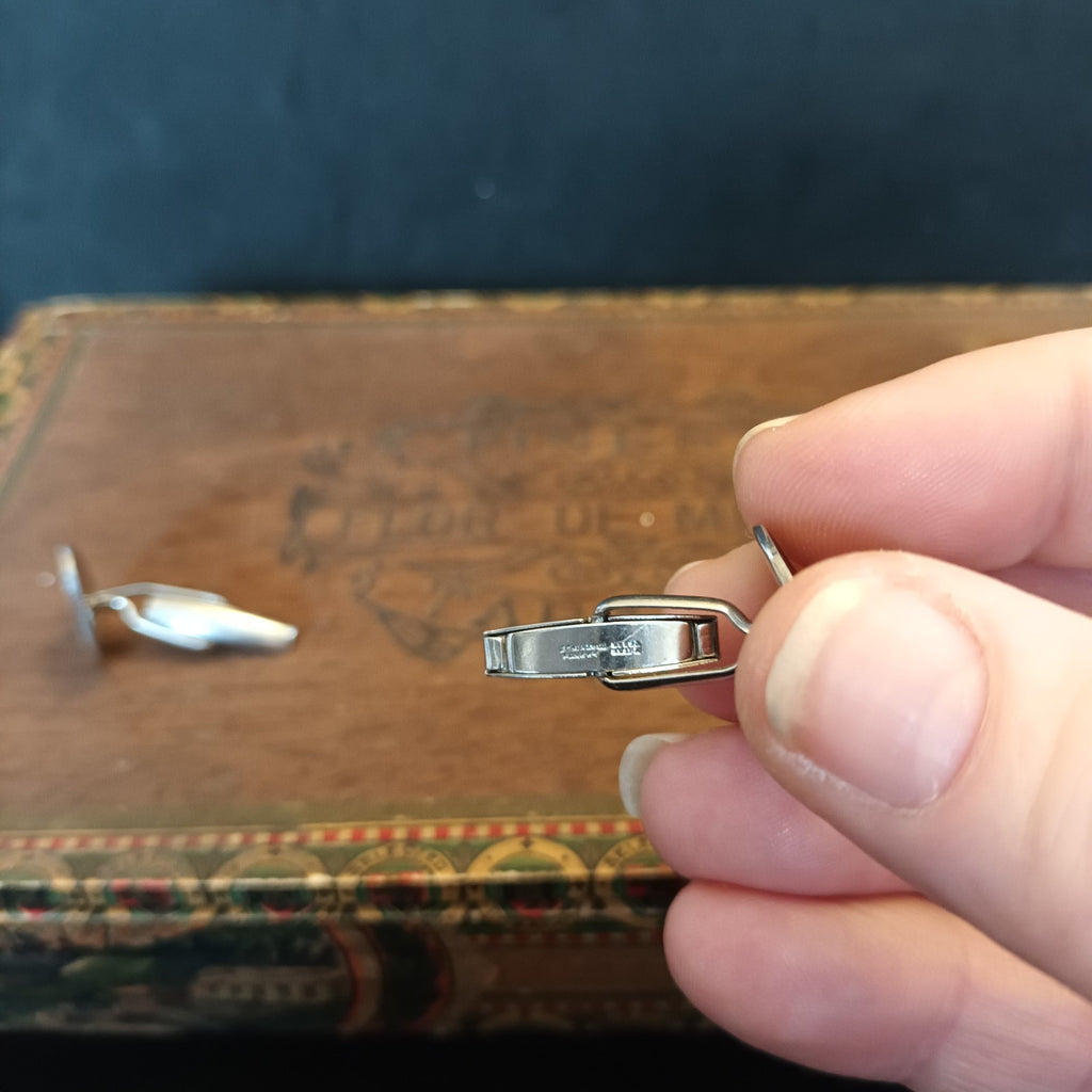 Cufflinks and Tie Pins mixed lot. Silver Tone.