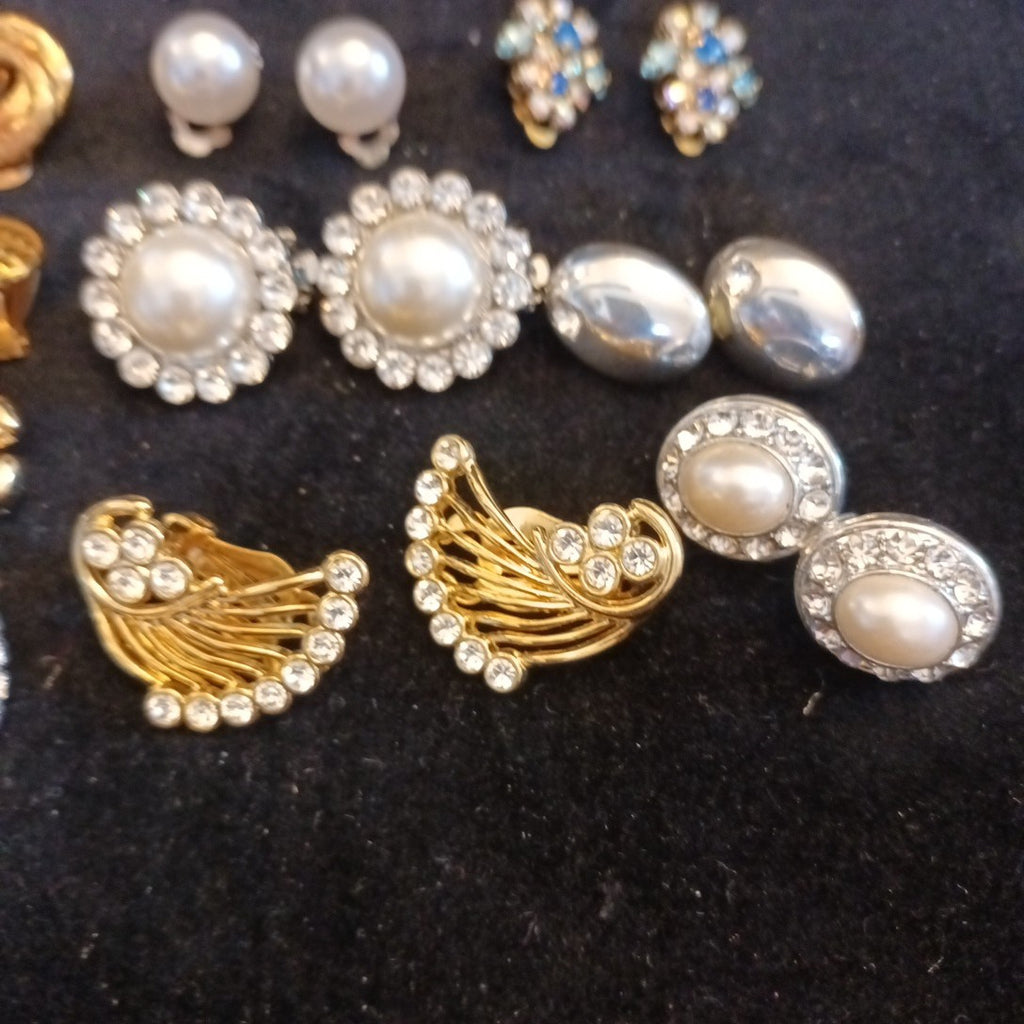 Clip On Earrings. Costume Jewellery Bundle
