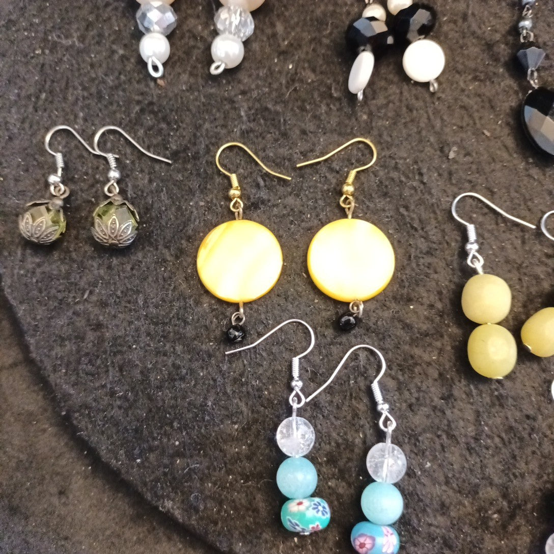 Earrings. Pairs Of Earrings For Pierced Ears. Hoop Dangle. Bundle Joblot