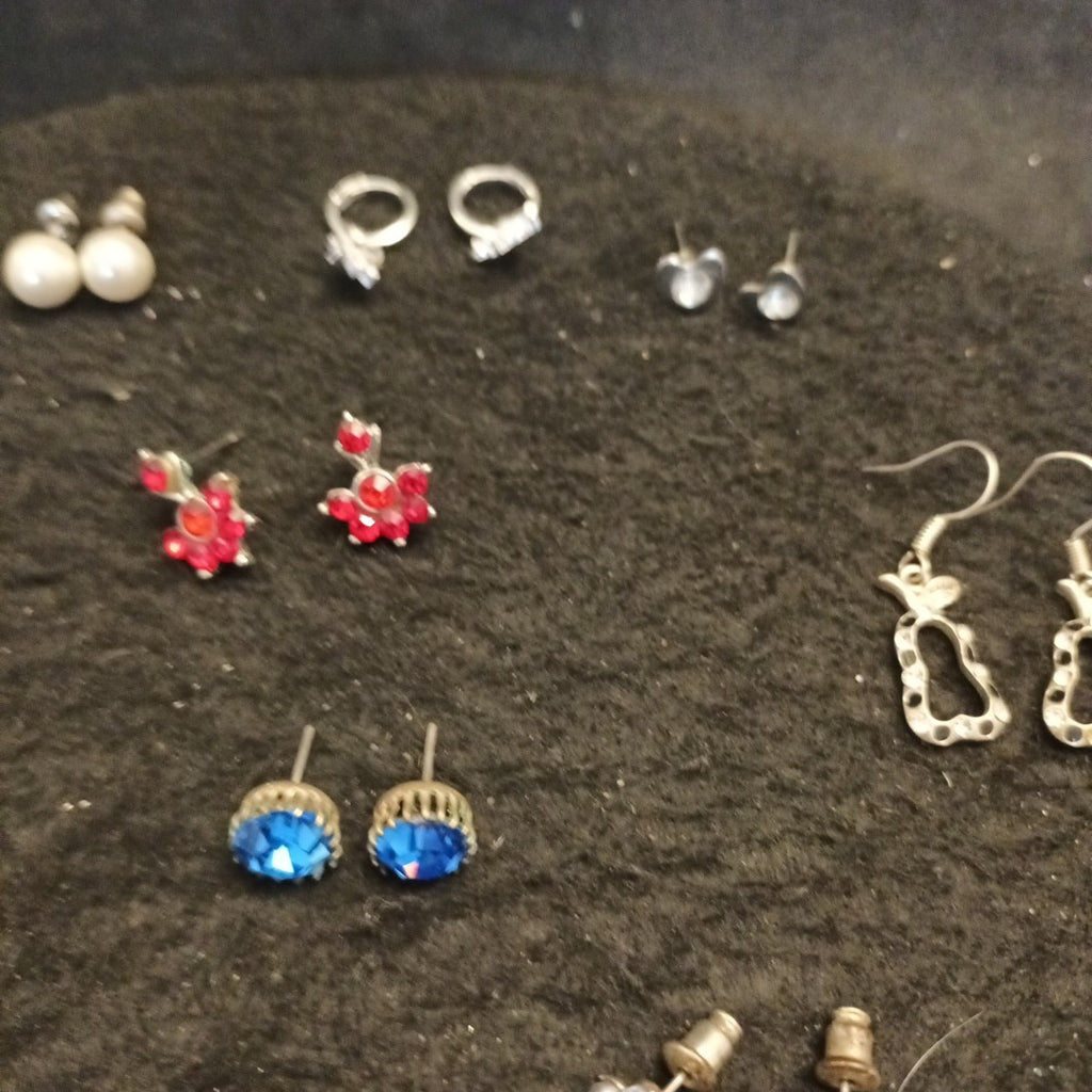 Earrings. Pairs Of Earrings For Pierced Ears. Hoop Dangle. Studs Bundle Joblot