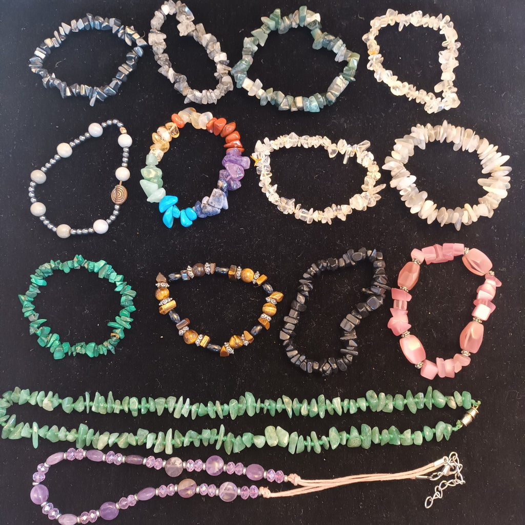 Gemstone Chips Necklaces and Bracelets Bundle Joblot Mixed lot