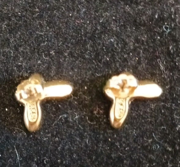 Atwood & Sawyer Gold Tone Earrings Butterfly