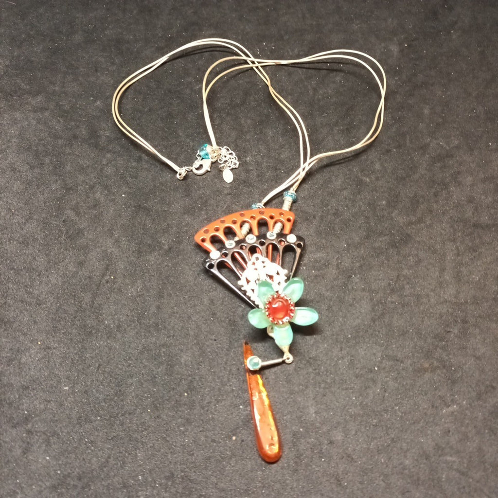 Lalo Statement Necklace Colourful Lucite  25in Long