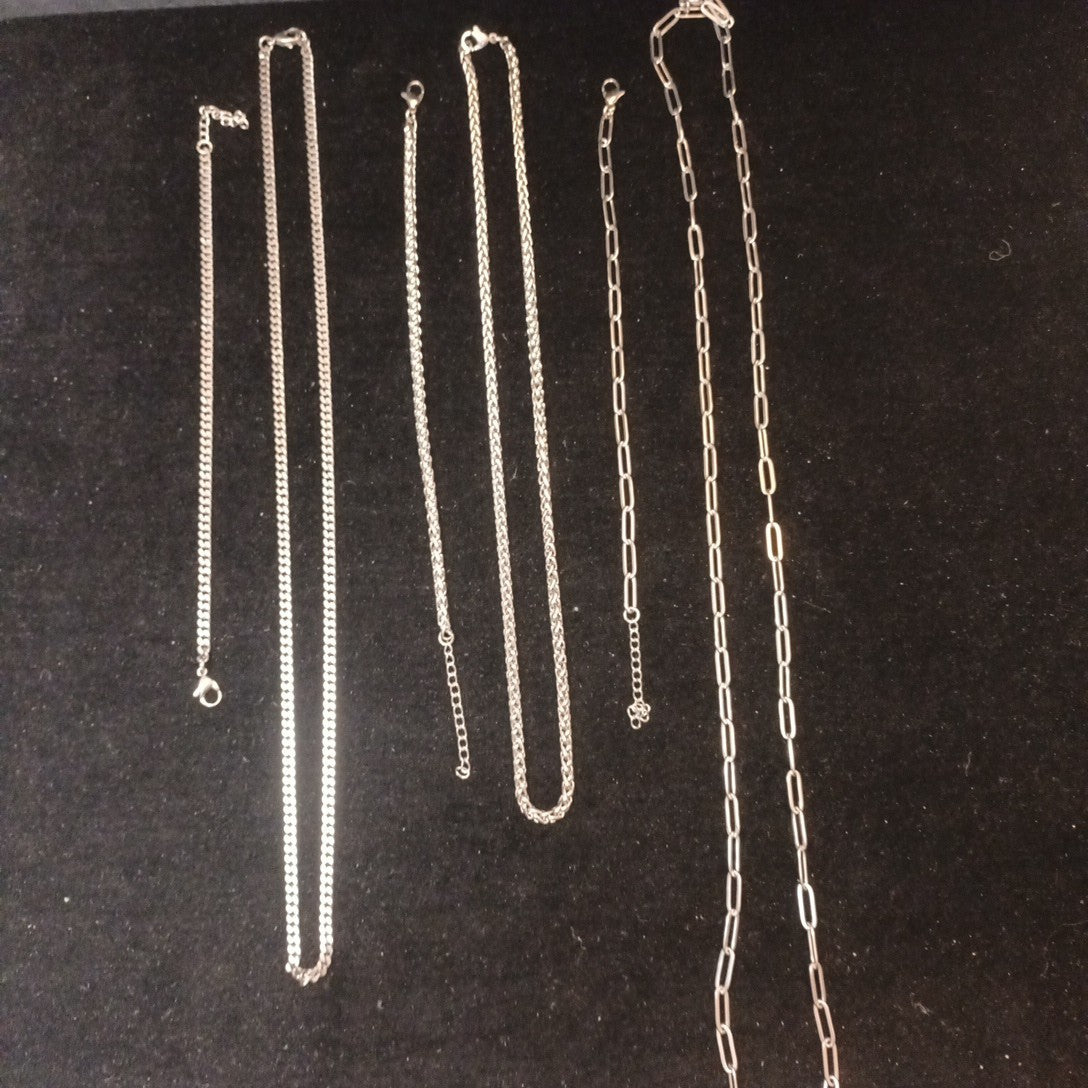 Silver Tone Costume Jewellery  Necklaces Bracelets Bundle Joblot 