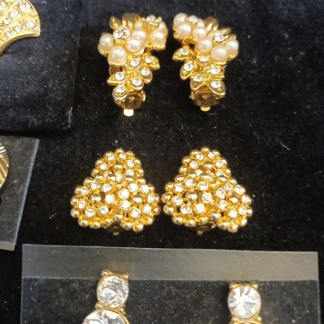 Clip On Earrings. Costume Jewellery Bundle