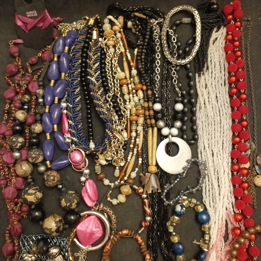 Costume Jewellery Necklaces Bracelets Bundle Joblot Mixed Lot 