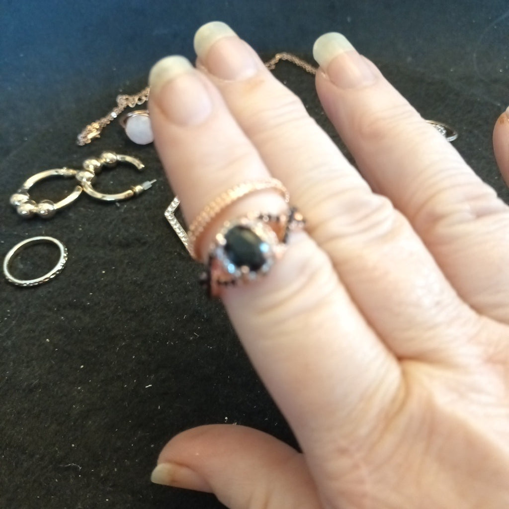 Rose Gold Tone Jewellery Necklace Bracelets Earrings And Earrings Mixed Lot