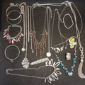 Silver Tone Costume Jewellery  Necklaces Bracelets Bundle Joblot 