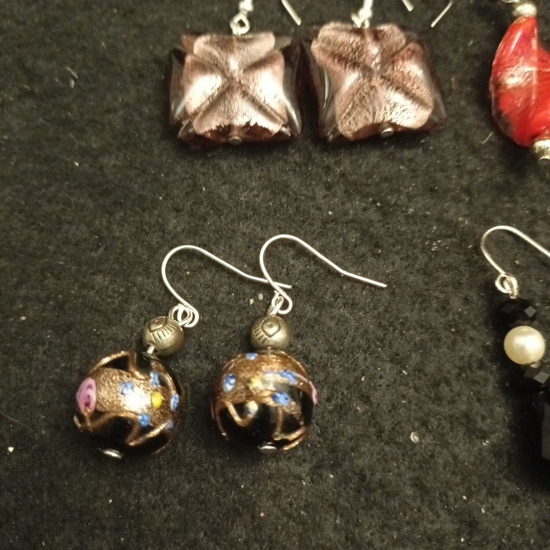 Earrings Bundle Pairs Of Earrings For Pierced Ears. Hoop Dangle Bundle Joblot