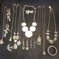 Silver Tone Costume Jewellery  Necklaces Bracelets Bundle Joblot 