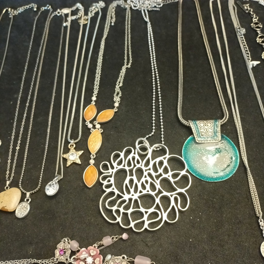 Silver Tone Costume Jewellery  Necklaces Bracelets Bundle Joblot 