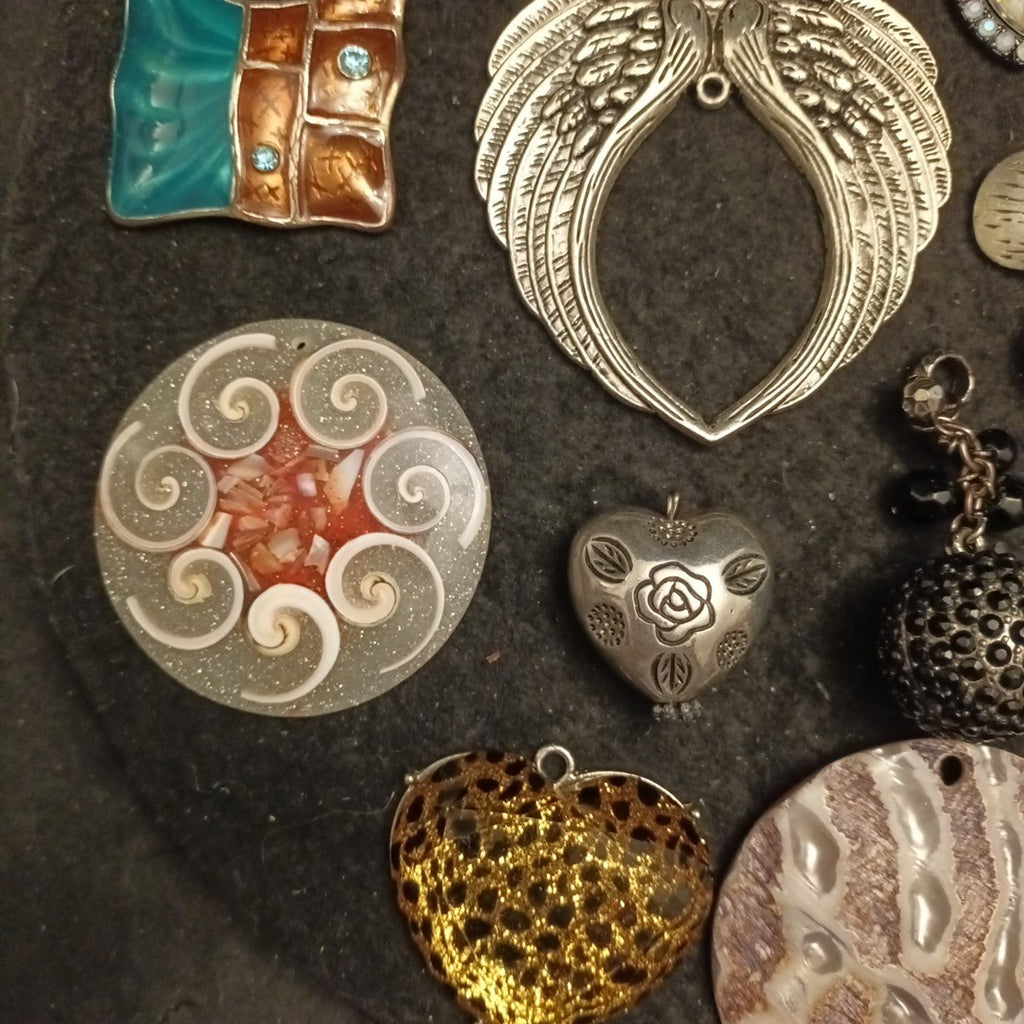 Joblot Bundle Of Pendants Mixed Lot Costume Jewellery