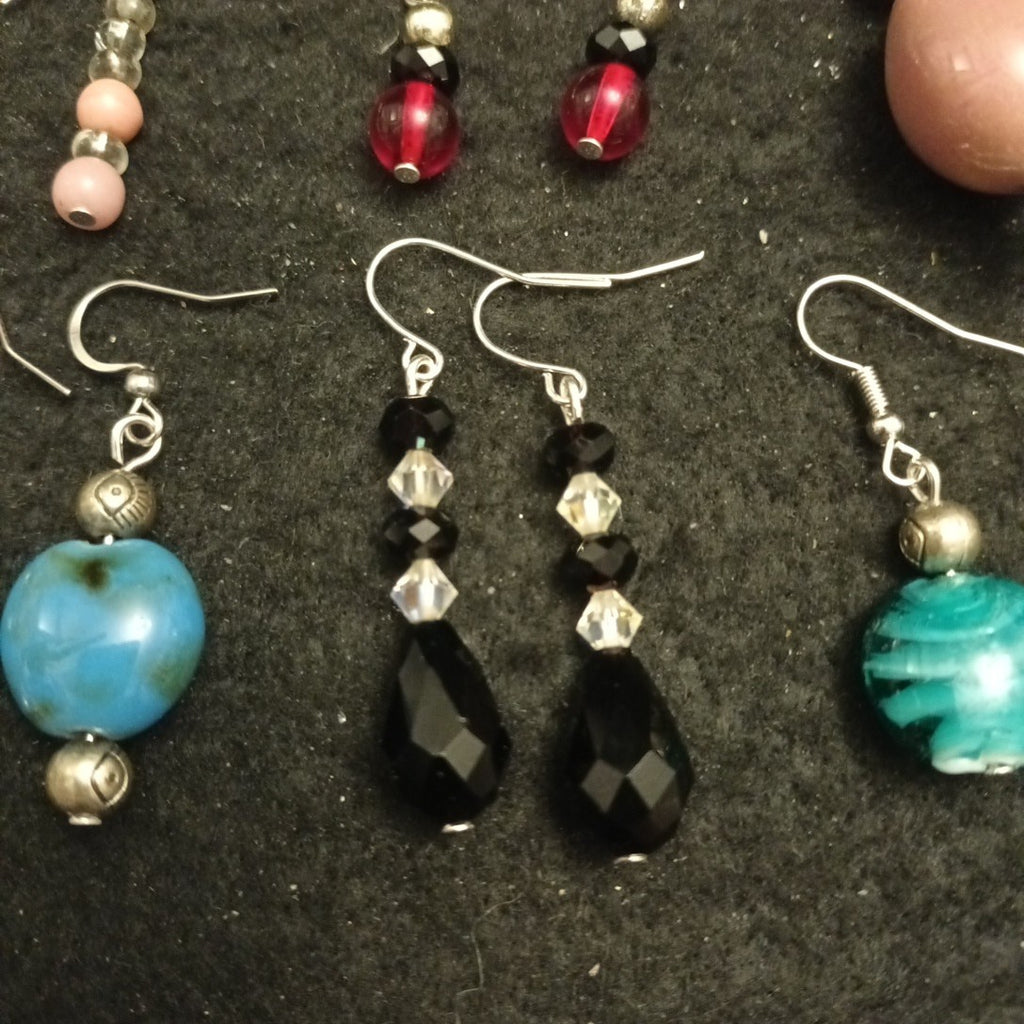 Earrings Bundle Pairs Of Earrings For Pierced Ears. Hoop Dangle Bundle Joblot