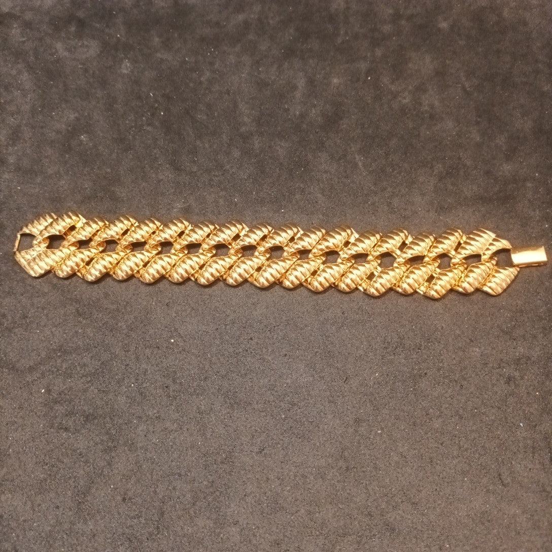 Napier Gold Tone Statement Bracelet 