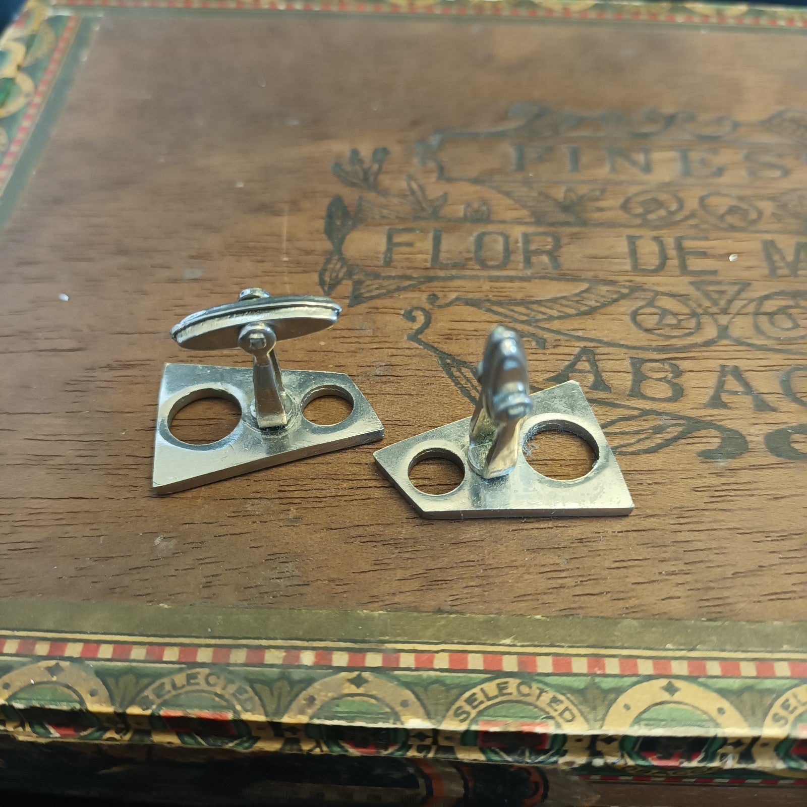 Cufflinks and Tie Pins mixed lot. Silver Tone.