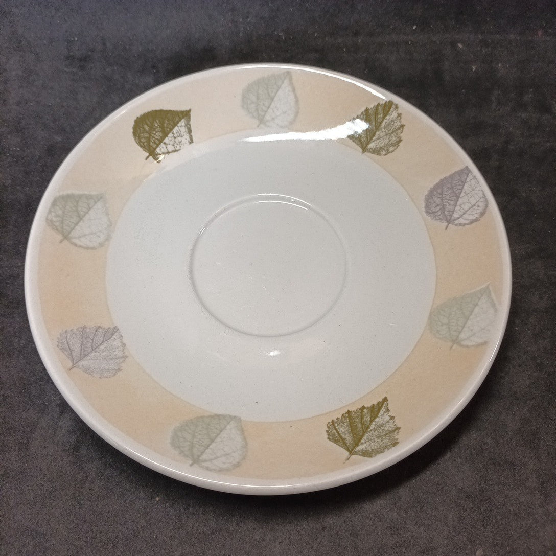 Staffordshire Tableware Cup And Saucer Leaf Pattern