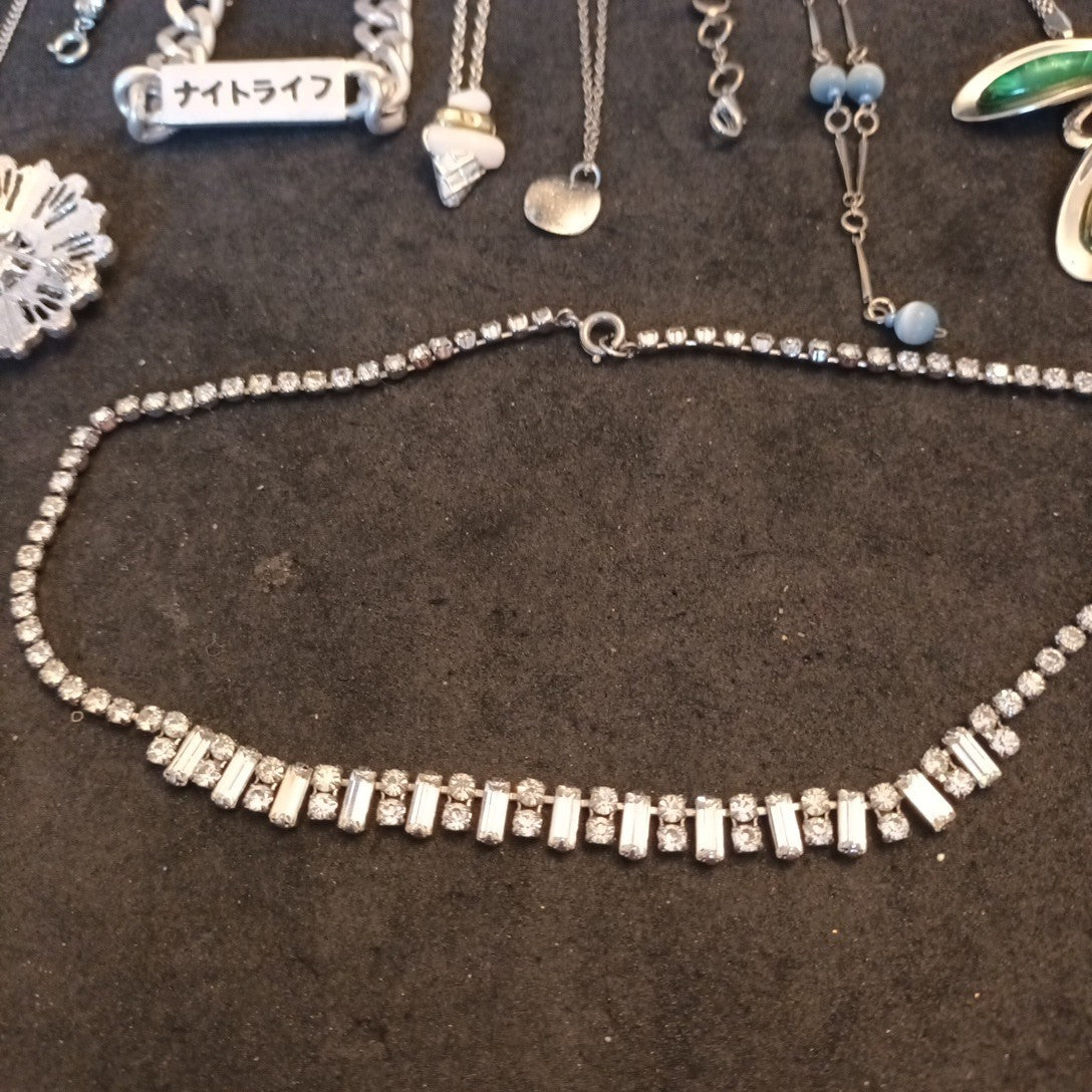 Silver Tone Costume Jewellery  Necklaces Bracelets Bundle Joblot 