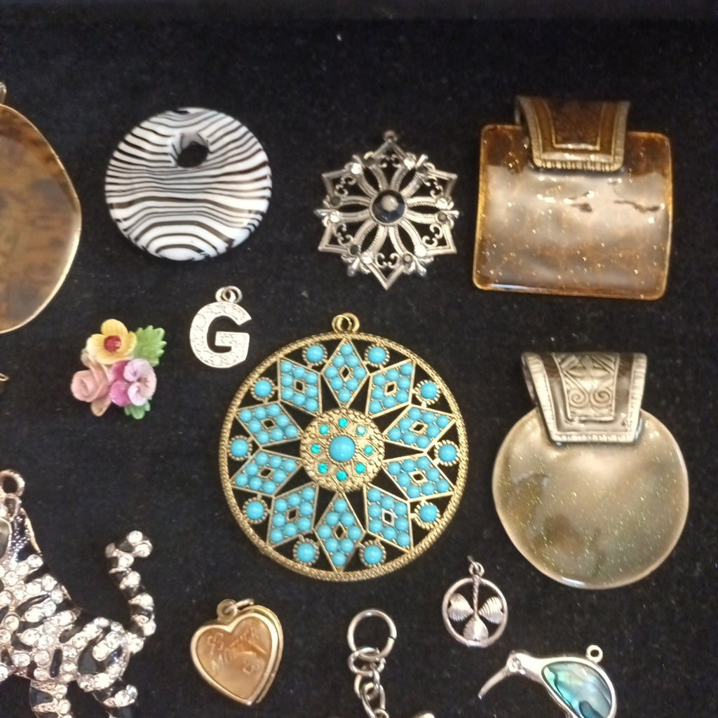 Joblot Bundle Of Pendants Mixed Lot Costume Jewellery